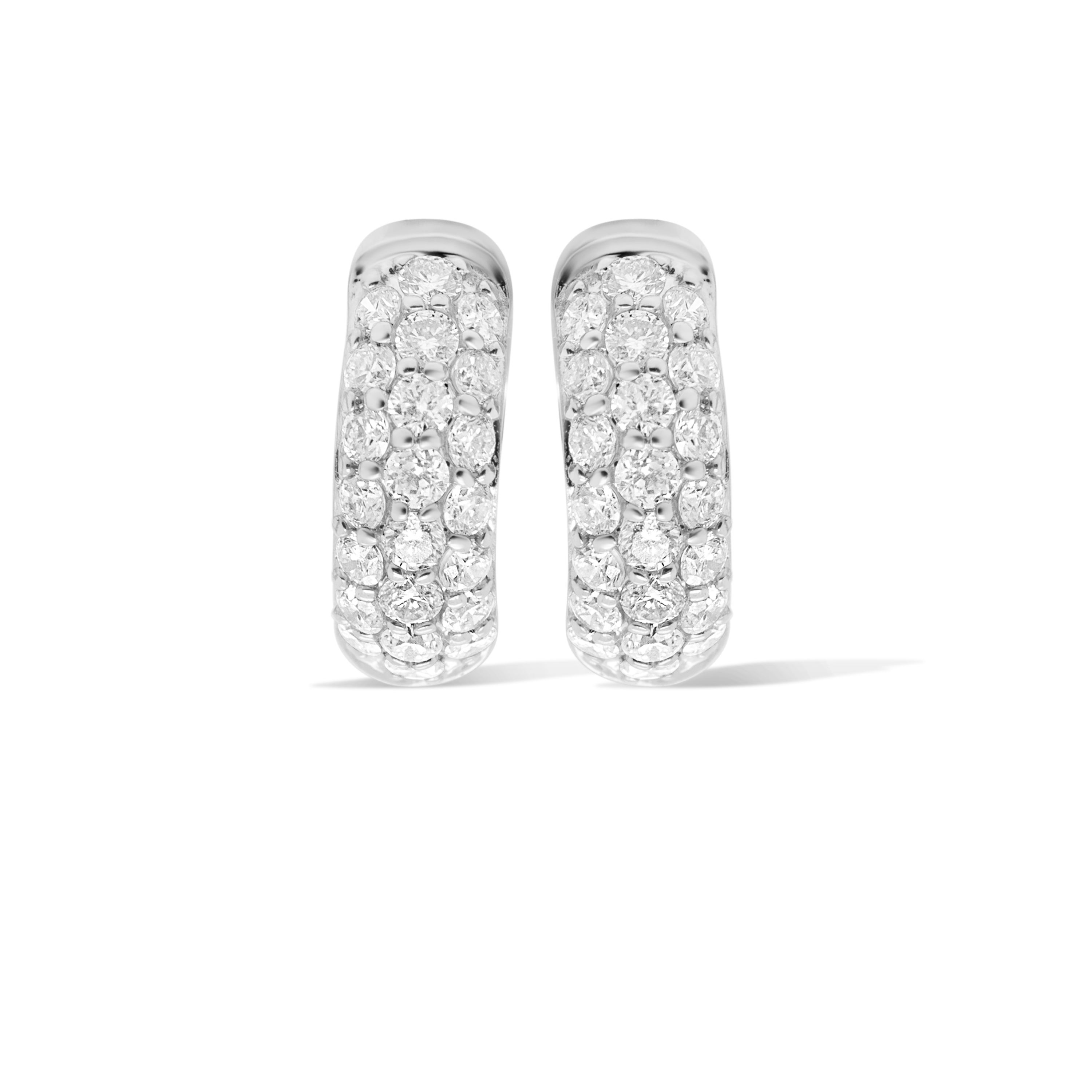Diamond Hoop Earrings 0.60 ct. 14K White Gold